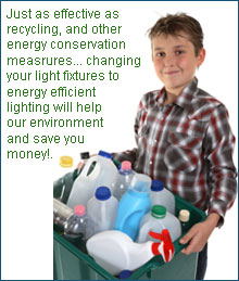 Energy efficient lighting is like recycling