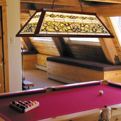 Tiffany style island and billiard lighting