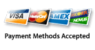 We Accept All Major Credit Cards
