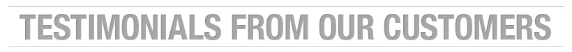 Customers' testimonials from 1STOPLighting.com