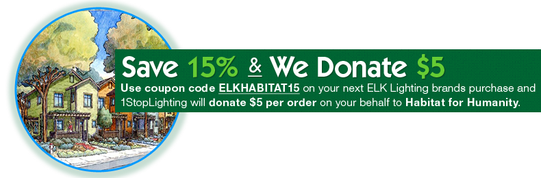Save 15% and We Will Donate $5 to Habitat for Humanity