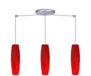 Besa Lighting - 3BB-4121MA-HAL-SN - Tutu - Three Light Pendant with Linear Canopy SN