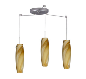  Besa Lighting - 3BC-4121HN-HAL-SN - Tutu - Three Light Pendant with Round Canopy SN 