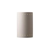Justice Design – CER-1290-PATA – Large Cylinder W/ Perfs Closed Top Sconce Antique Patina Finish (Smooth Faux)Smooth Faux