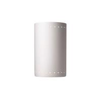 Justice Design – CER-1295W-BIS – Large Cylinder W/ Perfs Open Top and Bottom Outdoor Sconce Bisque Finish (Unfinished)Bisque