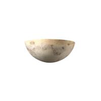 Justice Design – CER-1300-TRAG-DIF – Small Quarter Sphere Sconce Diffuser Greco Travertine Finish (Textured Faux)Textured Faux