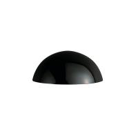 Justice Design – CER-1300W-BLK – Small Quarter Sphere Downlight Outdoor Sconce Black Finish (Glaze)Glazed