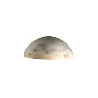 Justice Design – CER-1300W-TRAG – Small Quarter Sphere Downlight Outdoor Sconce Greco Travertine Finish (Textured Faux)Textured Faux