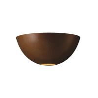 Justice Design - CER-1325-TRAM-GU24 - Large Metro Sconce No Diffuser Mocha Travertine Finish (Textured Faux)Textured Faux