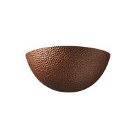 Justice Design – CER-1355-HMIR – Large Quarter Sphere Sconce No Diffuser Hammered Iron Finish (Textured Faux)Textured Faux