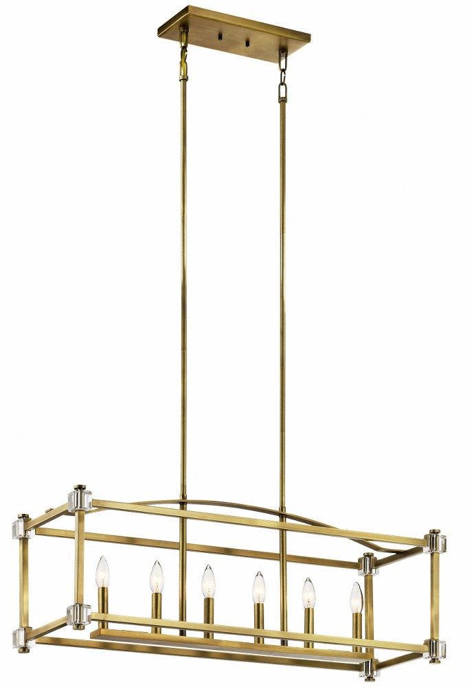 Kichler Lighting 43920NBR Cayden Six Light Linear Chandelier