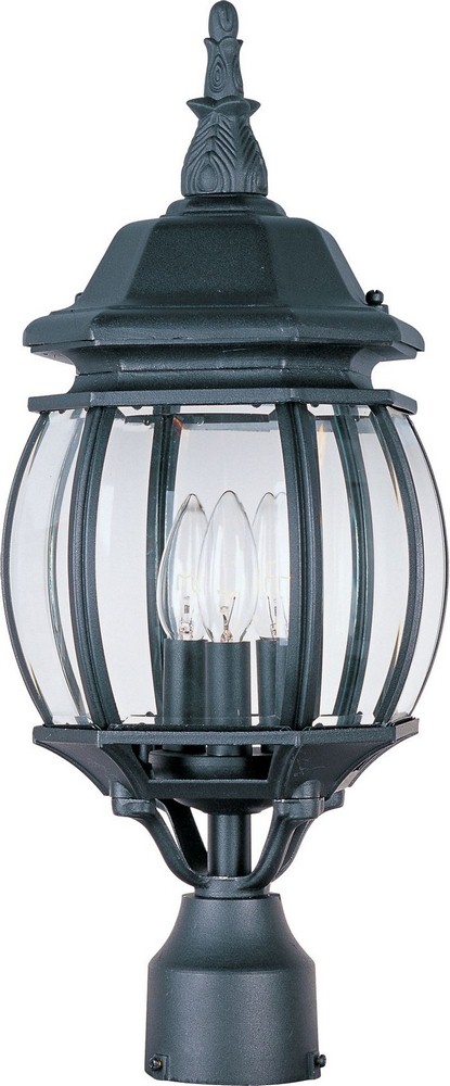 Maxim Lighting 1035bk Crown Hill Three Light Outdoor Post Mount In Early American Style 8