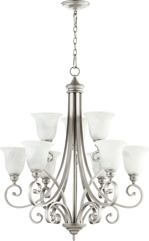 Quorum Lighting 61549 Bryant 9 Light 2Tier Chandelier in Quorum