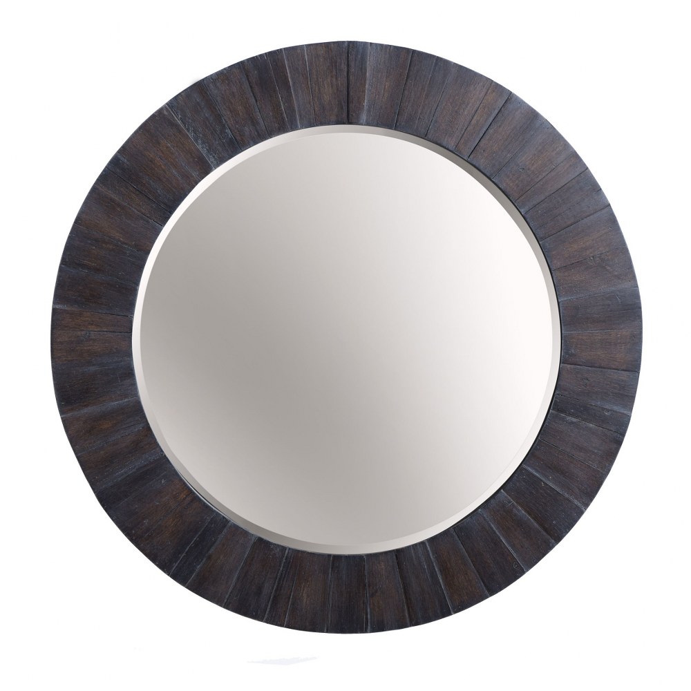 Stylecraft Home Collection MI126 36 Inch Wood Frame Round Mirror