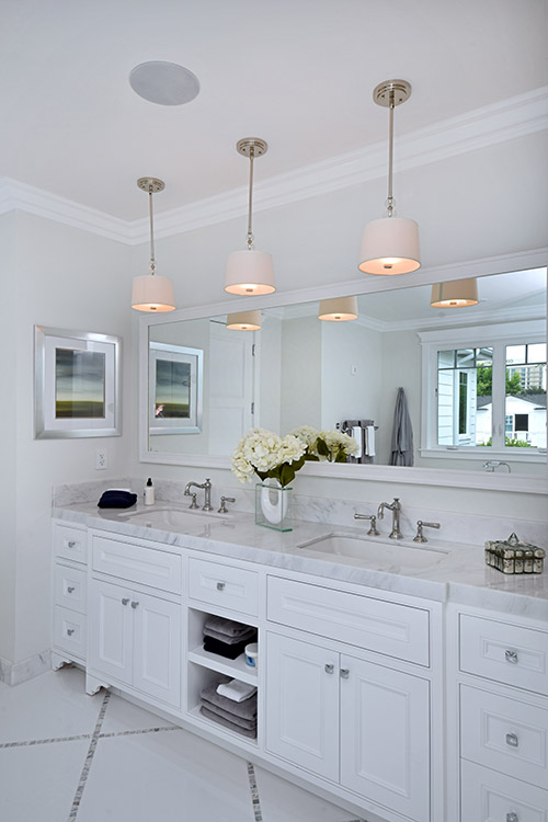 pendant light over vanity