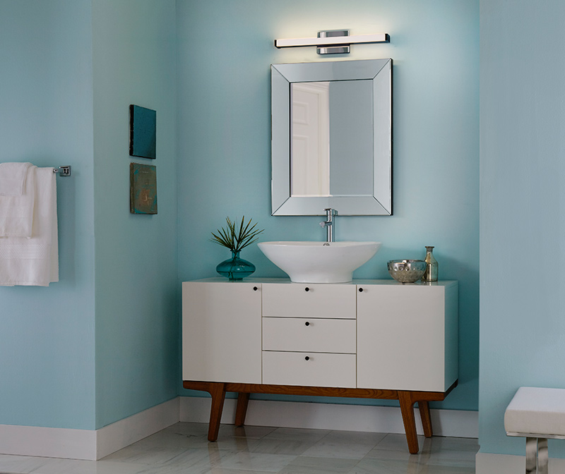 Bathroom Vanity Lighting Ideas And, How Long Should Vanity Light Be Over Mirror