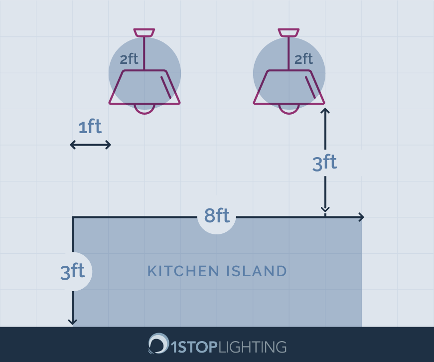 island pendant light height