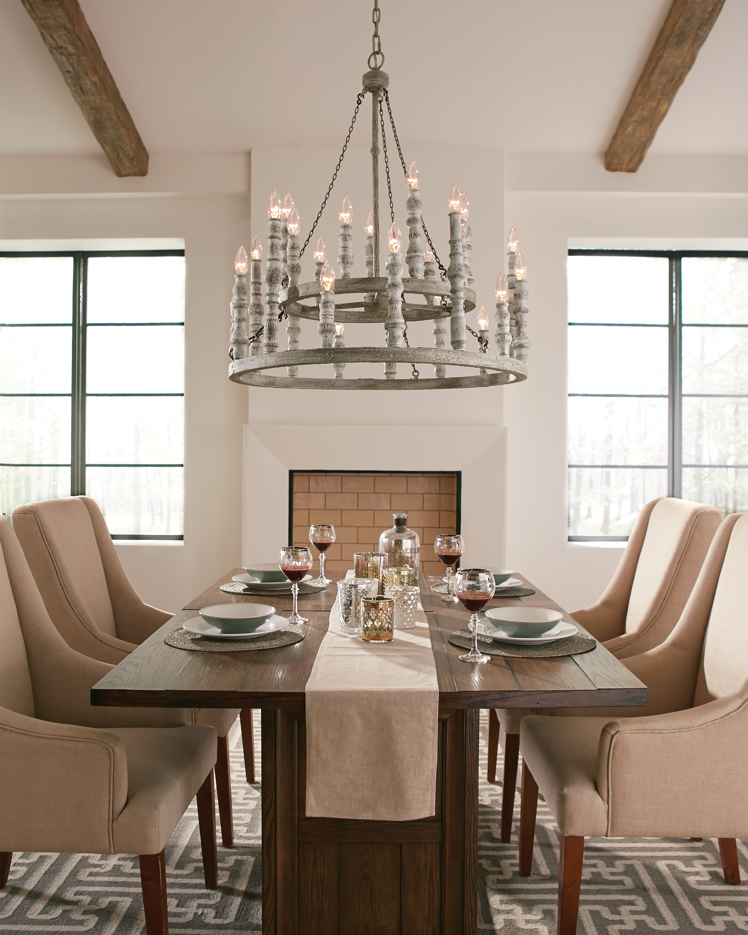 Farmhouse style chandelier for dining deals room