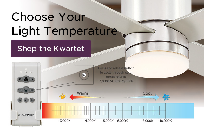 change your color temperature with the kwartet fan