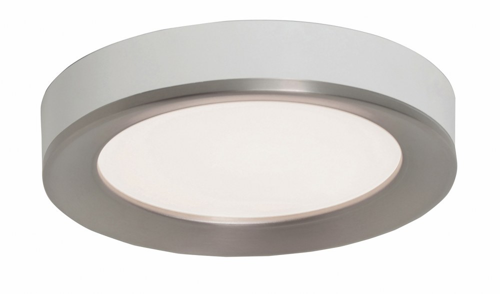 AFX-AAF162600L30D1SNWH-Alta - 16 Inch 35W 1 LED Low Profile Flush Mount Satin Nickel/White  Satin Nickel/White Finish with White Acrylic Glass