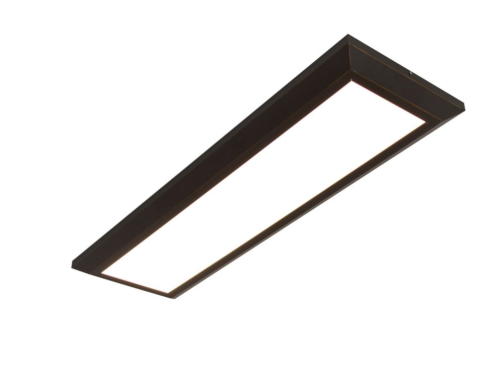 AFX-ATL12483200L30D1RB-Atlas - 50.38 Inch 39W 1 LED Rectangular Flush Mount Oil-Rubbed Bronze  Satin Nickel Finish with White Acrylic Glass