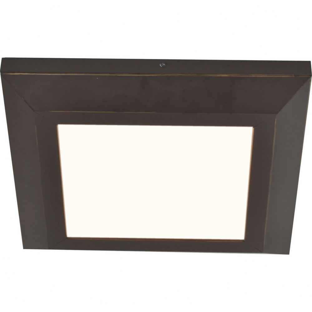 AFX-ATLF12121100L30D1RB-Atlas - 15 Inch 18.5W 1 LED Square Flush Mount   Oil-Rubbed Bronze Finish with White Acrylic Glass