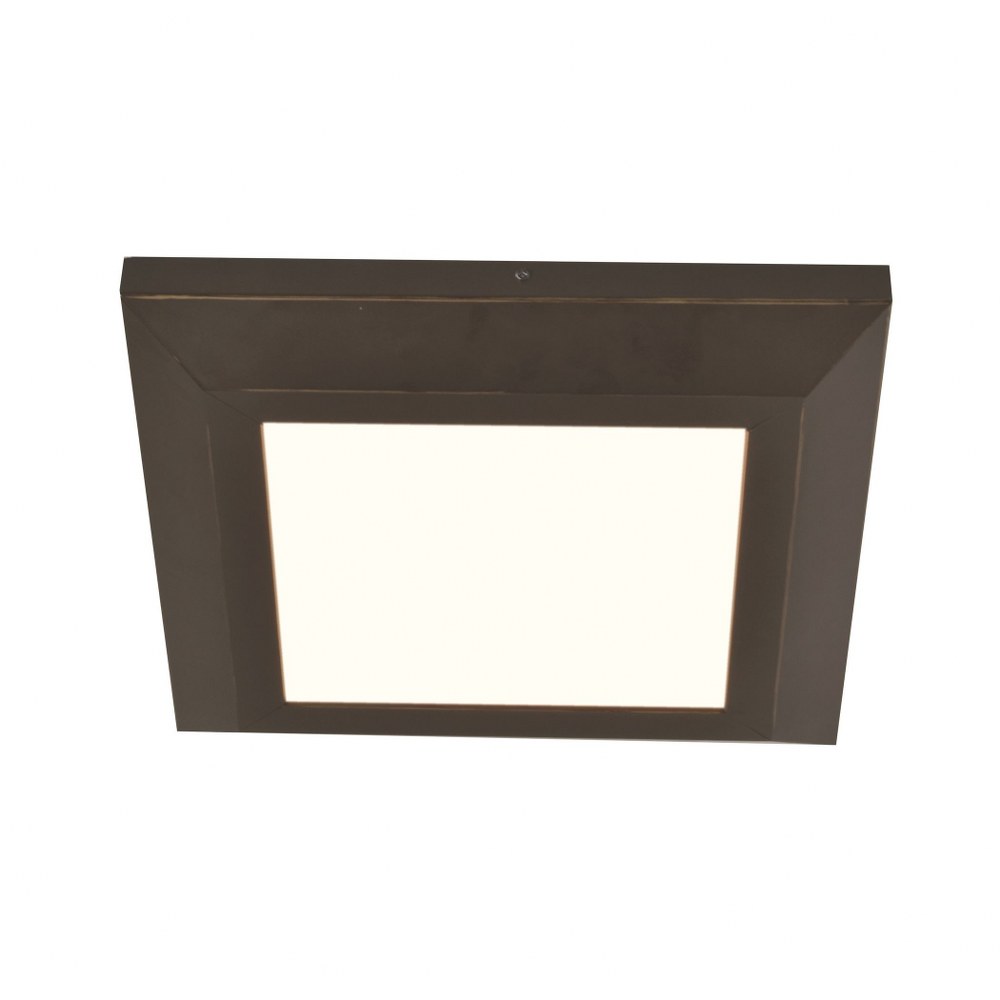 AFX-ATLF12241800L30D1RB-Atlas - 15 Inch 25.8W 1 LED Rectangular Flush Mount   Oil-Rubbed Bronze Finish with White Acrylic Glass