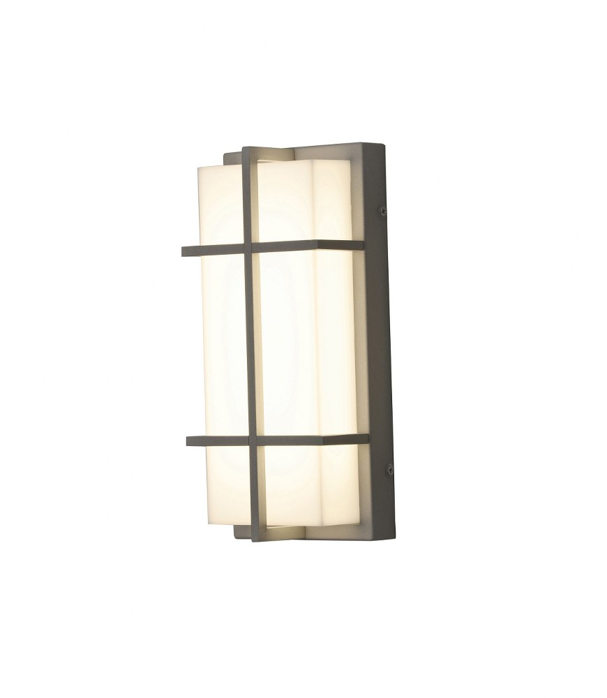 AFX-AUW6122500L30MVTG-Avenue - 12 Inch 24W 1 LED Outdoor Wall Sconce   Textured Grey Finish with White Acrylic Glass