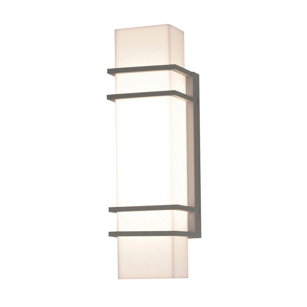 AFX-BLW5161800L30MVTG-Blaine - 15.75 Inch 23W 1 LED Outdoor Wall Sconce   Textured Grey Finish with White Acrylic Glass