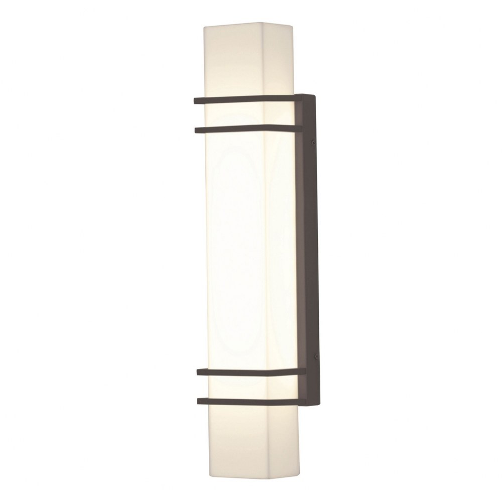AFX-BLW5232800L30MVBZ-Blaine - 23 Inch 28W 1 LED Outdoor Wall Sconce   Textured Bronze Finish with White Acrylic Glass