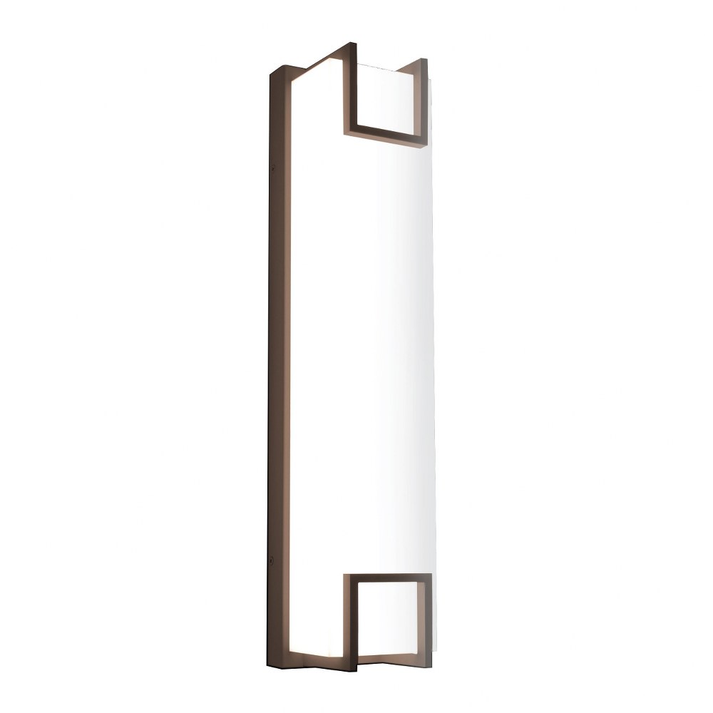 AFX-BMW5212800L30MVBZ-Beaumont - 21 Inch 24W 1 LED Outdoor Wall Sconce   Textured Bronze Finish with White Acrylic Glass