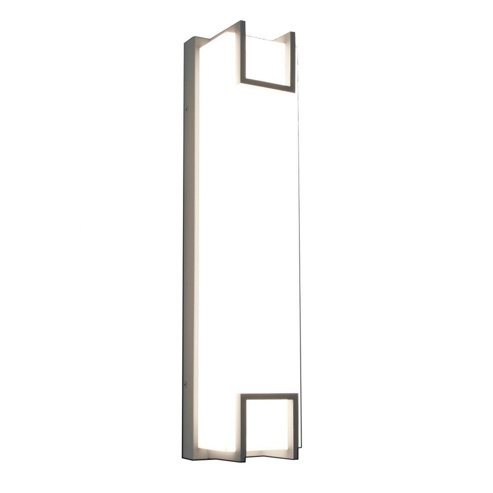 AFX-BMW5212800L30MVTG-Beaumont - 21 Inch 24W 1 LED Outdoor Wall Sconce   Textured Grey Finish with White Acrylic Glass