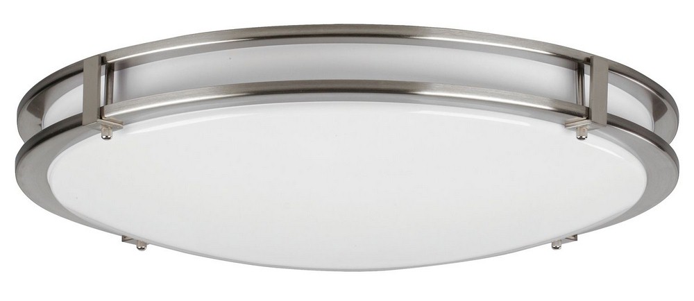 AFX-CAF121200LAJD1-Carlisle - 12 Inch 12W Adjustable Color Temperature 1 LED Flush Mount   Satin Nickel Finish with White Acrylic Glass