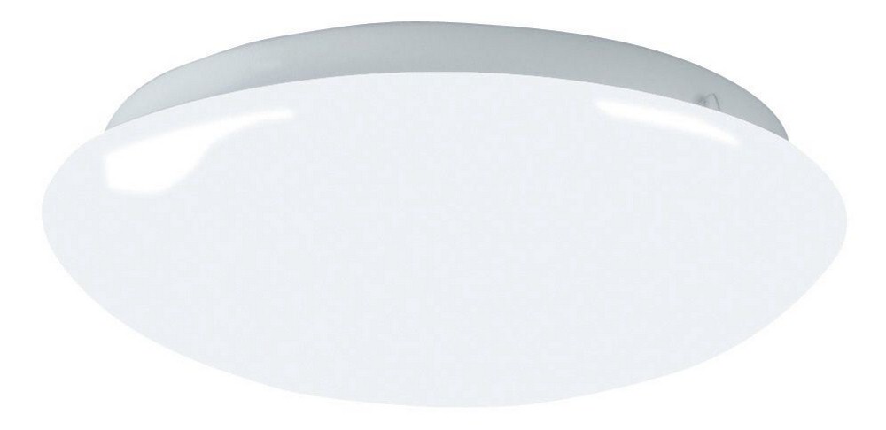 AFX-CMF142400LAJD1-Camden - 14 Inch 27W 3000K 1 LED Flush Mount   White Finish with White Acrylic Glass