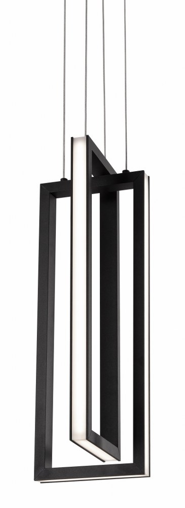 AFX-COLP06L30D1BK-Cole - 2 Light Pendant Black  Black Finish