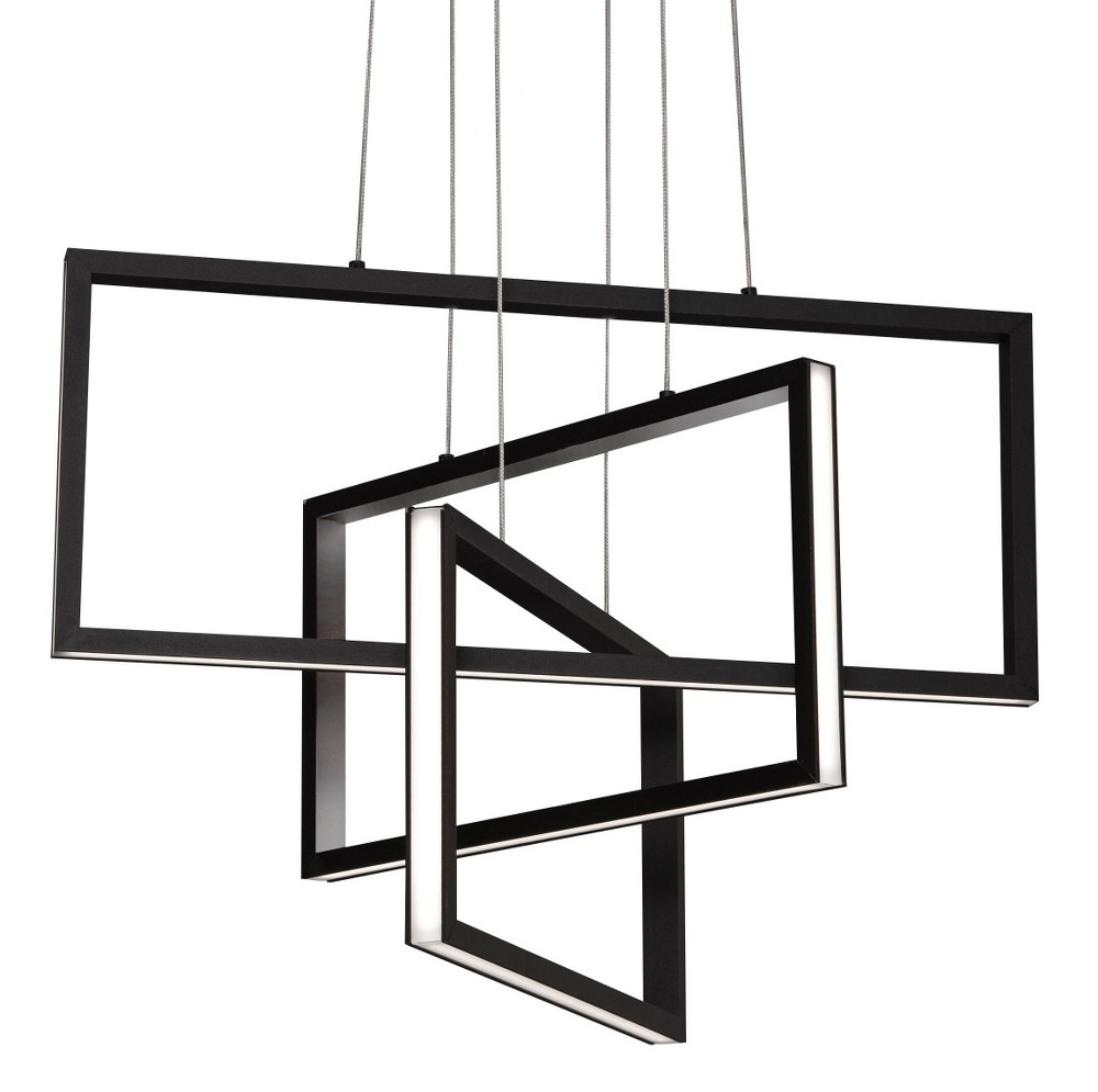 AFX-COLP24L30D1BK-Cole - 3 Light Pendant Black  Black Finish