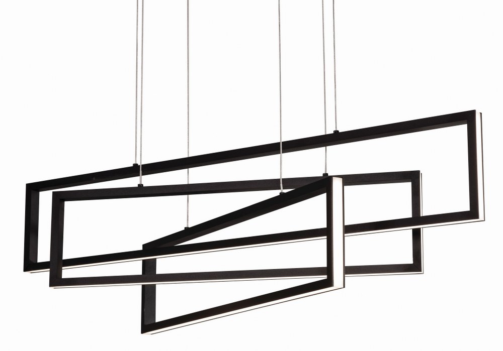 AFX-COLP39L30D1BK-Cole - 3 Light Pendant Black  Black Finish