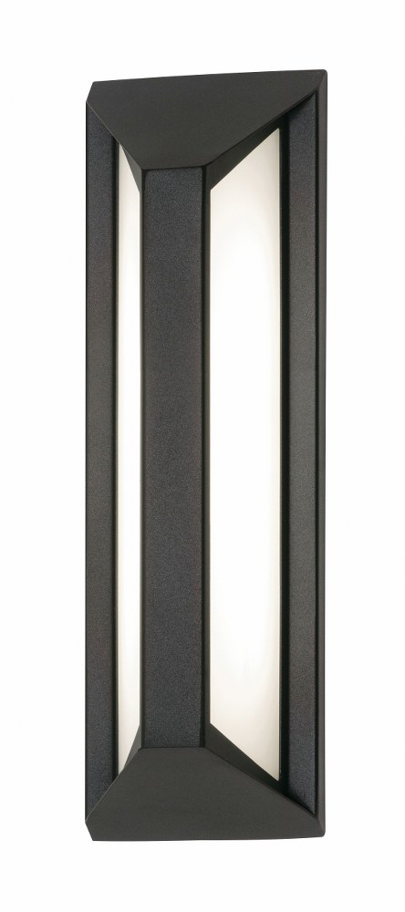 AFX-FTS4141200L30D1BK-Fulton - 13.5 Inch 15.5W 1 LED Wall Sconce   Black Finish with White Acrylic Glass
