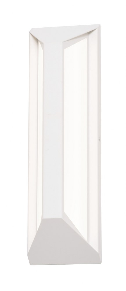 AFX-FTS4141200L30D1WH-Fulton - 13.5 Inch 15.5W 1 LED Wall Sconce White  White Finish with White Acrylic Glass
