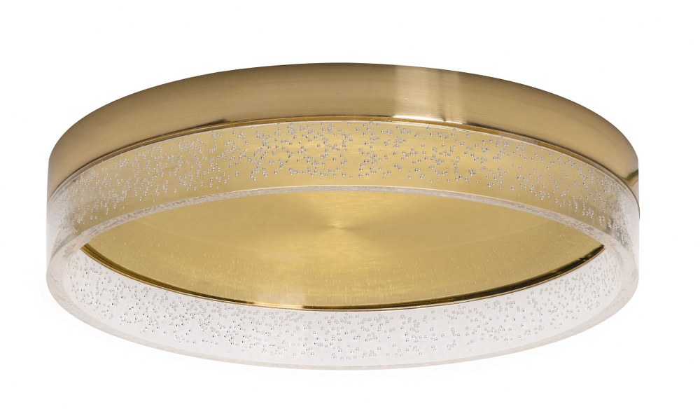 AFX-MGGF16L30D1SB-Maggie - 15.75 Inch 34W 1 LED Flush Mount Satin Brass  Satin Brass Finish with Clear Bubble Acrylic Shade