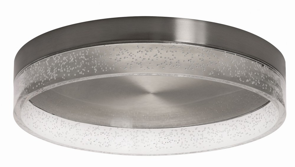 AFX-MGGF16L30D1SN-Maggie - 15.75 Inch 34W 1 LED Flush Mount Satin Nickel  Satin Brass Finish with Clear Bubble Acrylic Shade