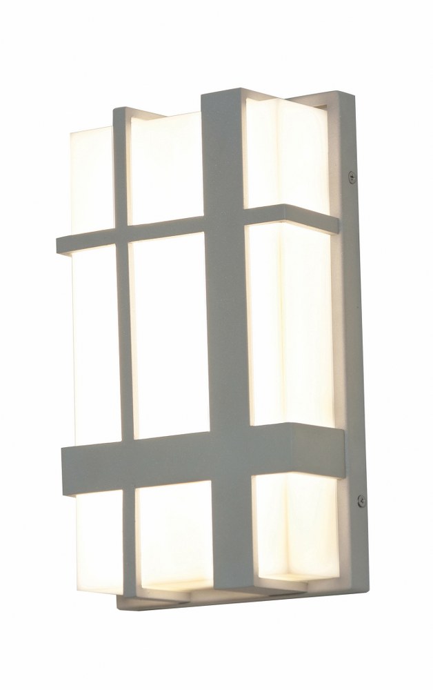 AFX-MXW7122500L30MVTG-Max - 12 Inch 24W 1 LED Outdoor Wall Sconce Textured Grey  Textured Grey Finish with Matte White Acrylic Glass