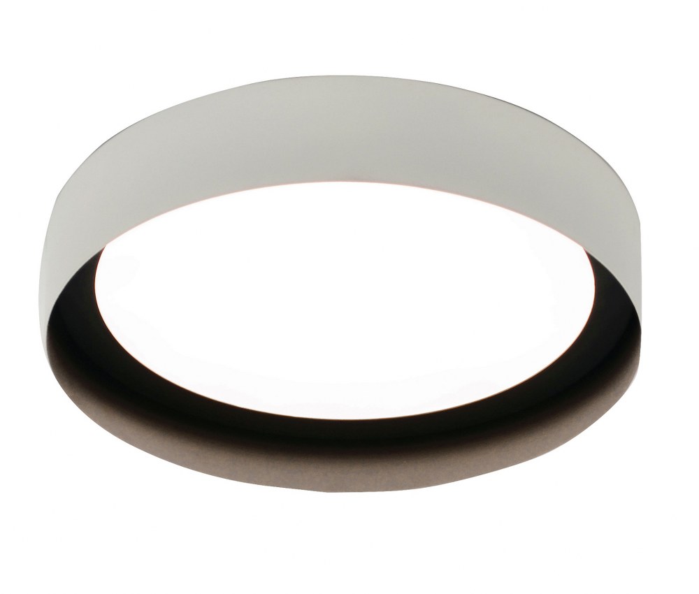 AFX-RVF121400L30D1WHBK-Reveal - 12 Inch 17.5W 1 LED Flush Mount   White/Black Finish with White Acrylic Glass