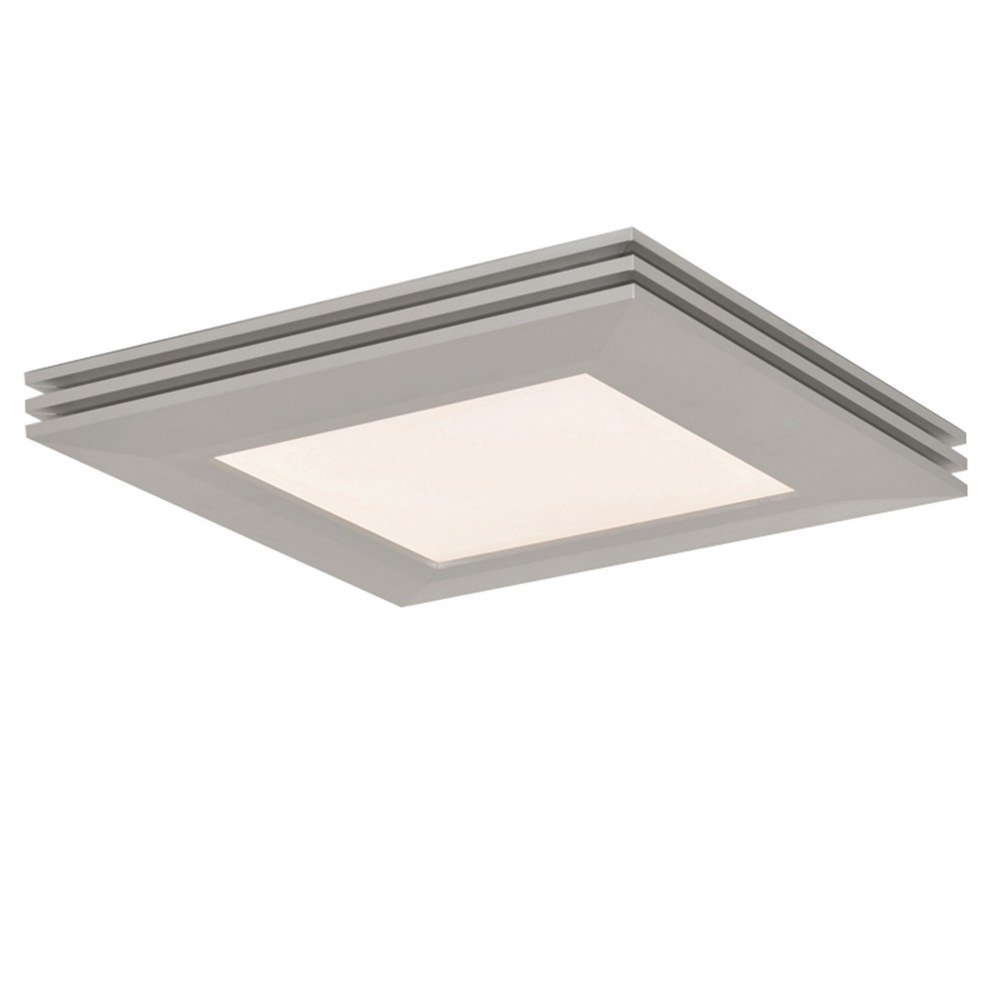 AFX-SLF12121100L30D1SN-Sloane - 15 Inch 18.5W 1 LED Square Flush Mount   Satin Nickel Finish with White Acrylic Glass