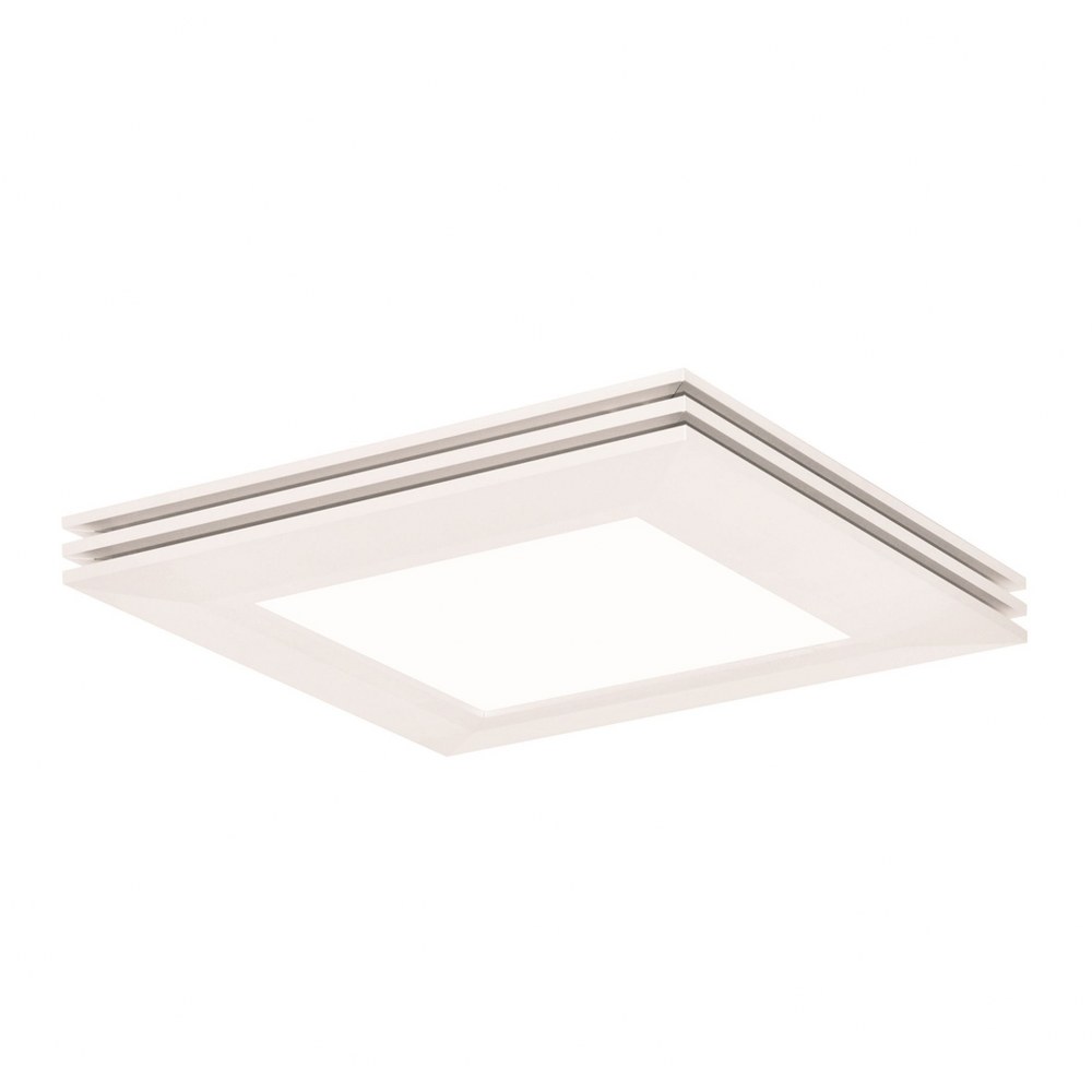 AFX-SLF12121100L30D1WH-Sloane - 15 Inch 18.5W 1 LED Square Flush Mount   White Finish with White Acrylic Glass