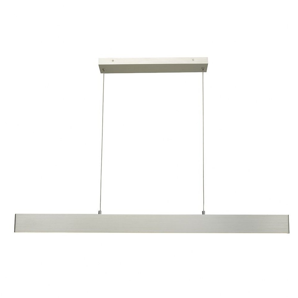 Abra Lighting-10095PN-BB-Slim - 32 Inch 21W 2 LED Cable Pendant   Brushed Bronze Finish with White Glass