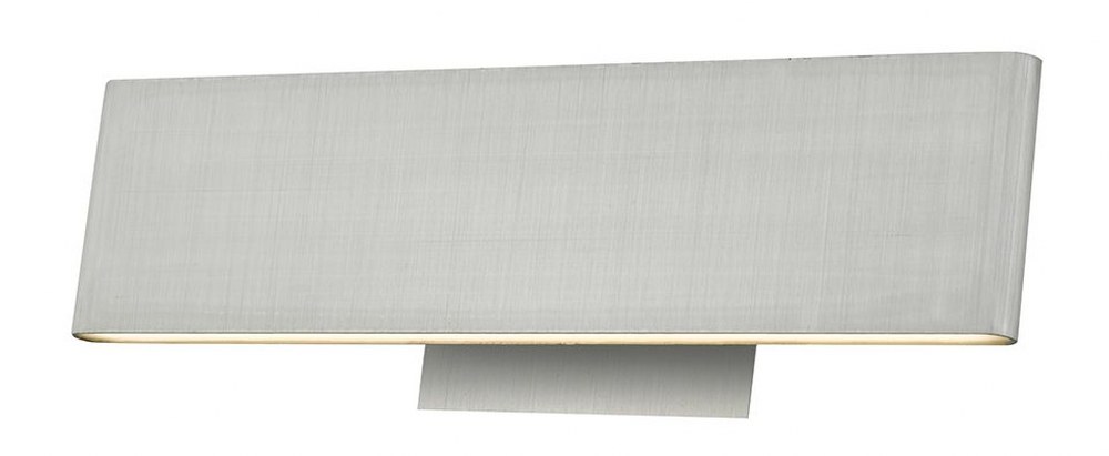 Abra Lighting-20001WV-BA-Slim - 12 Inch 14W 2 LED Bath Bar   Brushed Aluminum Finish with White Glass