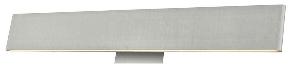 Abra Lighting-20002WV-BA-Slim - 24 Inch 24W 2 LED Bath Bar Brushed Aluminum  Brushed Bronze Finish with White Glass