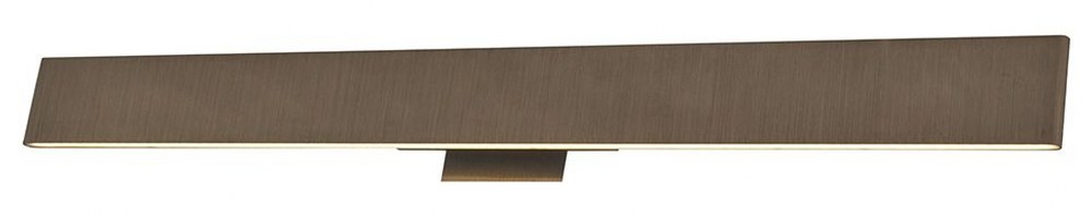 Abra Lighting-20003WV-BB-Slim - 36 Inch 30W 2 LED Bath Bar   Brushed Bronze Finish with White Glass