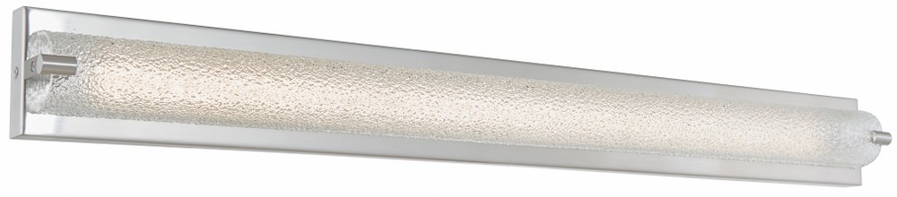 Abra Lighting-20008WV-BN-Veil - 40.2 Inch 48W 1 LED Curved Bath Vanity   Brushed Nickel Finish with Diamond Glass